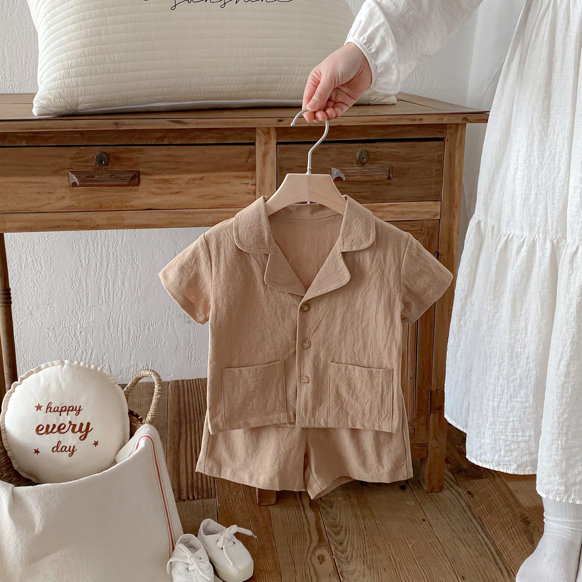 Open Collar Shirt & Shorts Set オープンカラー 半袖 セットアップ【mh0012723】 angou 半袖セットアップ