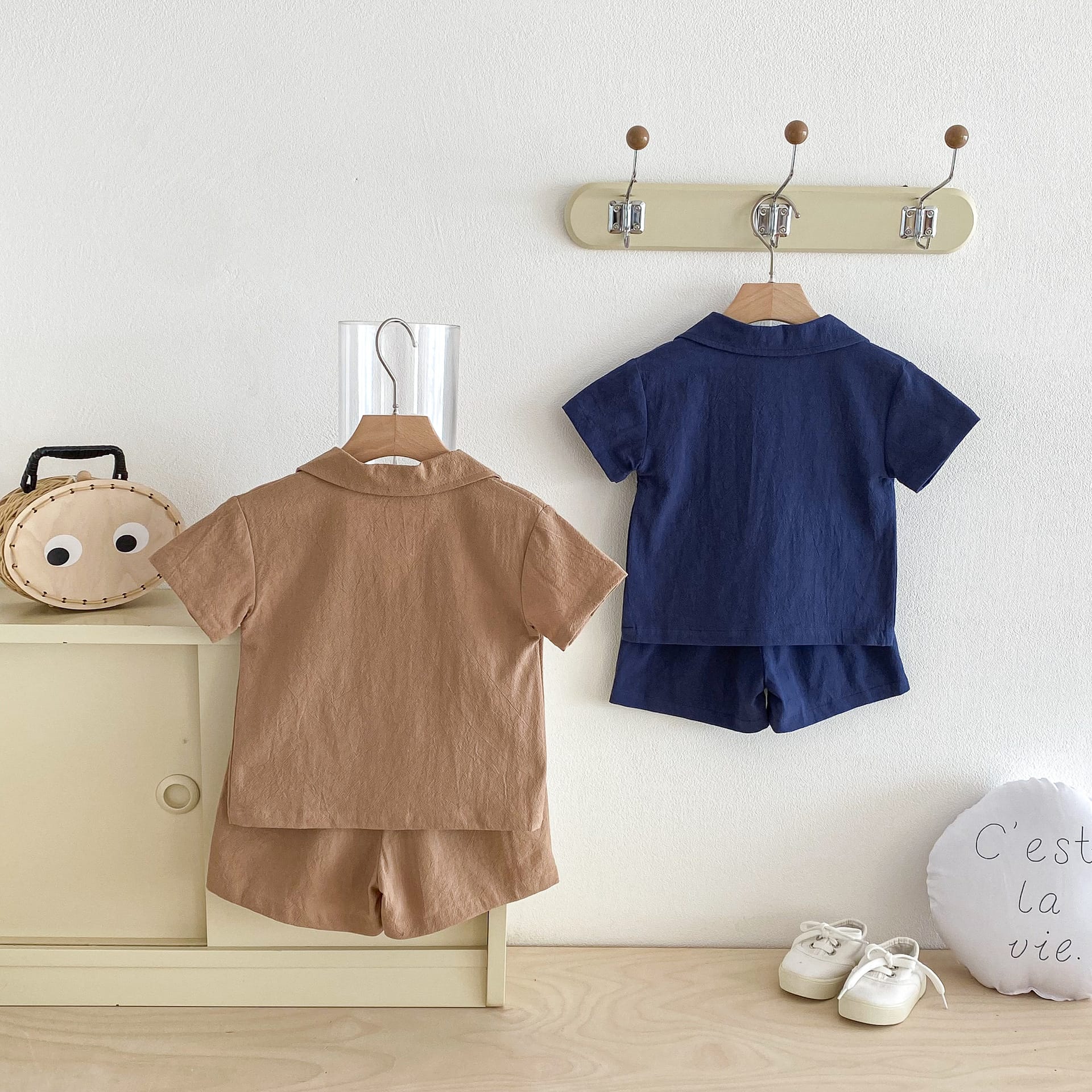 Open Collar Shirt & Shorts Set オープンカラー 半袖 セットアップ【mh0012723】 angou 半袖セットアップ