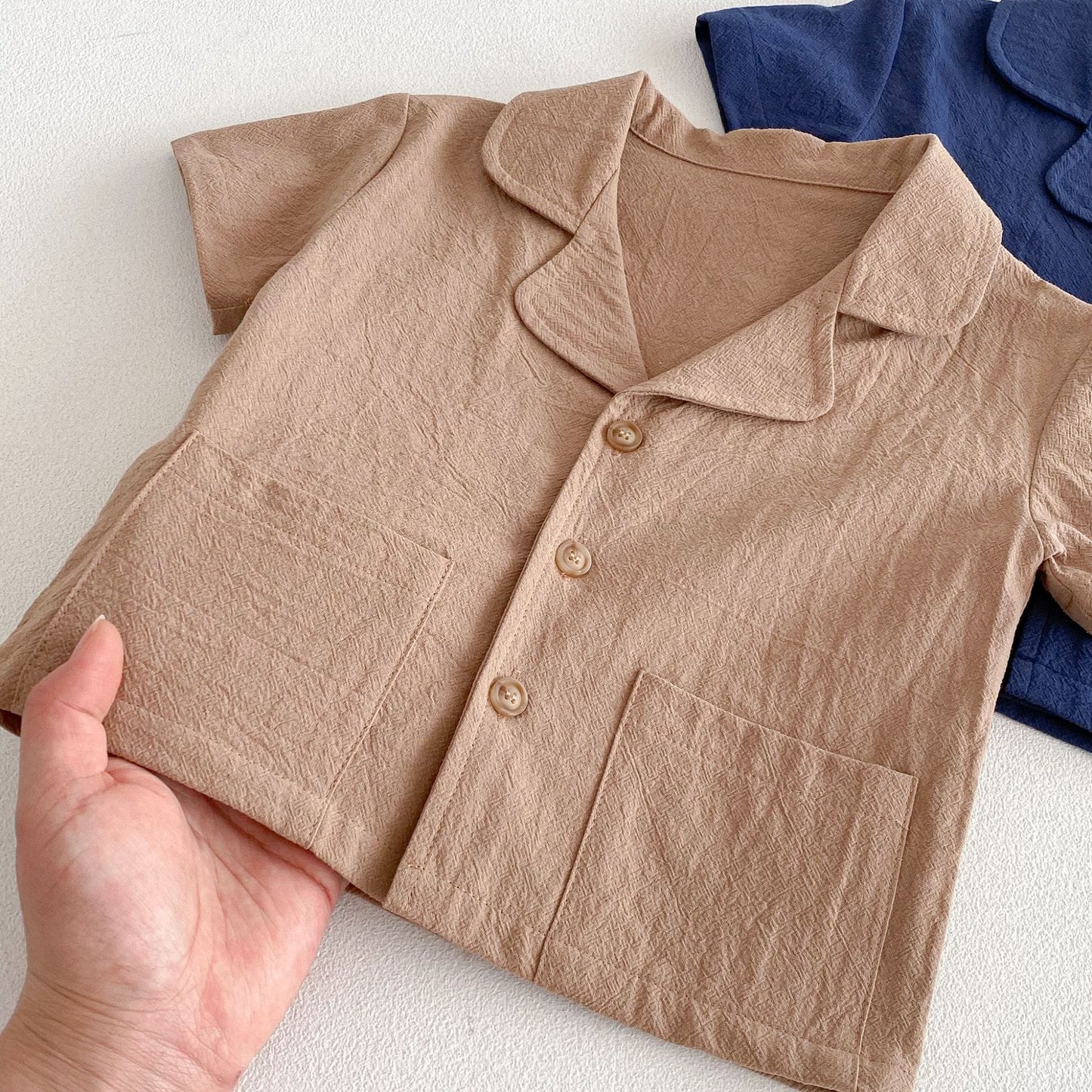 Open Collar Shirt & Shorts Set オープンカラー 半袖 セットアップ【mh0012723】 angou 半袖セットアップ