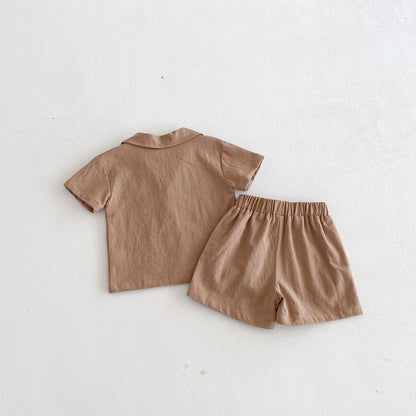 Open Collar Shirt & Shorts Set オープンカラー 半袖 セットアップ【mh0012723】 angou 半袖セットアップ