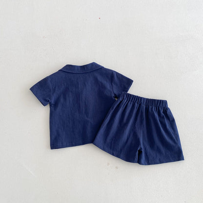 Open Collar Shirt & Shorts Set オープンカラー 半袖 セットアップ【mh0012723】 angou 半袖セットアップ