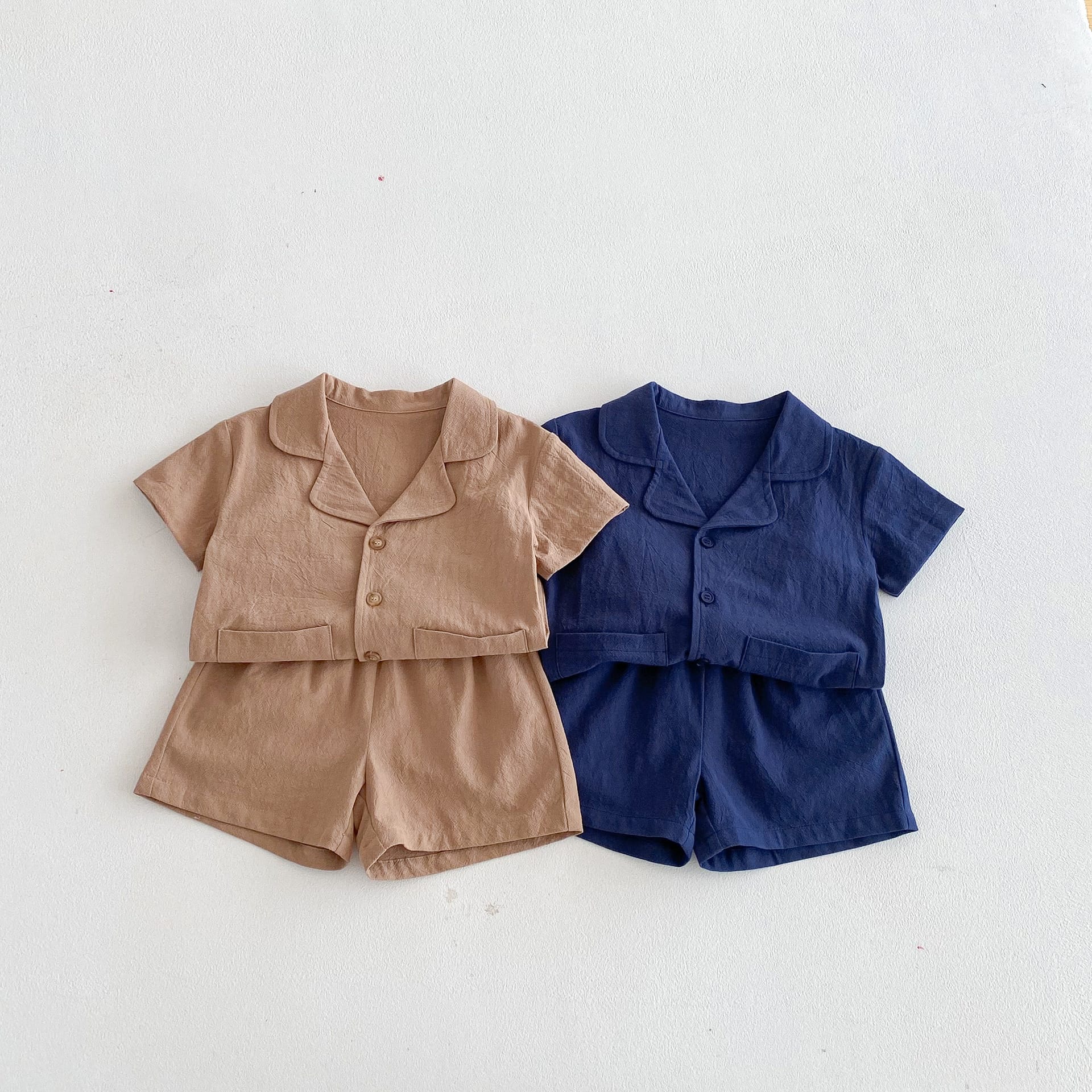 Open Collar Shirt & Shorts Set オープンカラー 半袖 セットアップ【mh0012723】 angou 半袖セットアップ