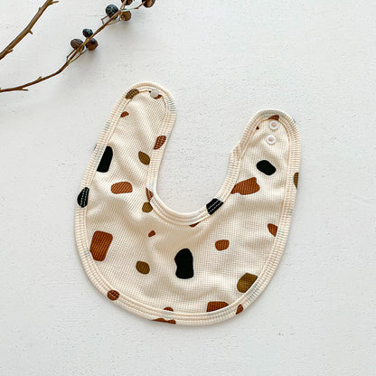 よだれかけ Color stone Waffle Print Absorbent Baby Bib ワッフル プリント スタイ ビブ【mh0011988】