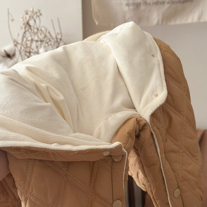 アウタージャンプスーツ アウタージャンプスーツ ロンパース キルティング 中綿 厚手 ダイヤ柄 カバーオール【mh0011688】