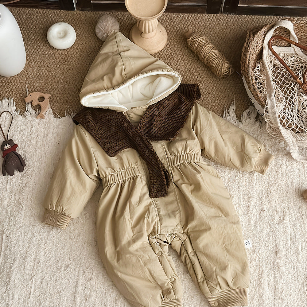 アウタージャンプスーツ アウタージャンプスーツ 中綿 厚手 フード付 ボア カバーオール【mh0011692】