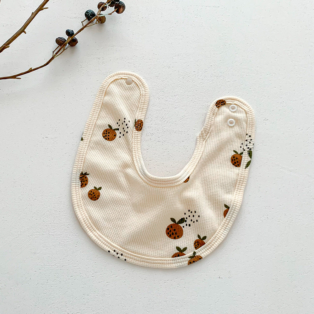 よだれかけ Tomato Waffle Print Absorbent Baby Bib ワッフル プリント スタイ ビブ【mh0011988】