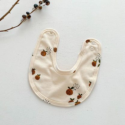よだれかけ Tomato Waffle Print Absorbent Baby Bib ワッフル プリント スタイ ビブ【mh0011988】