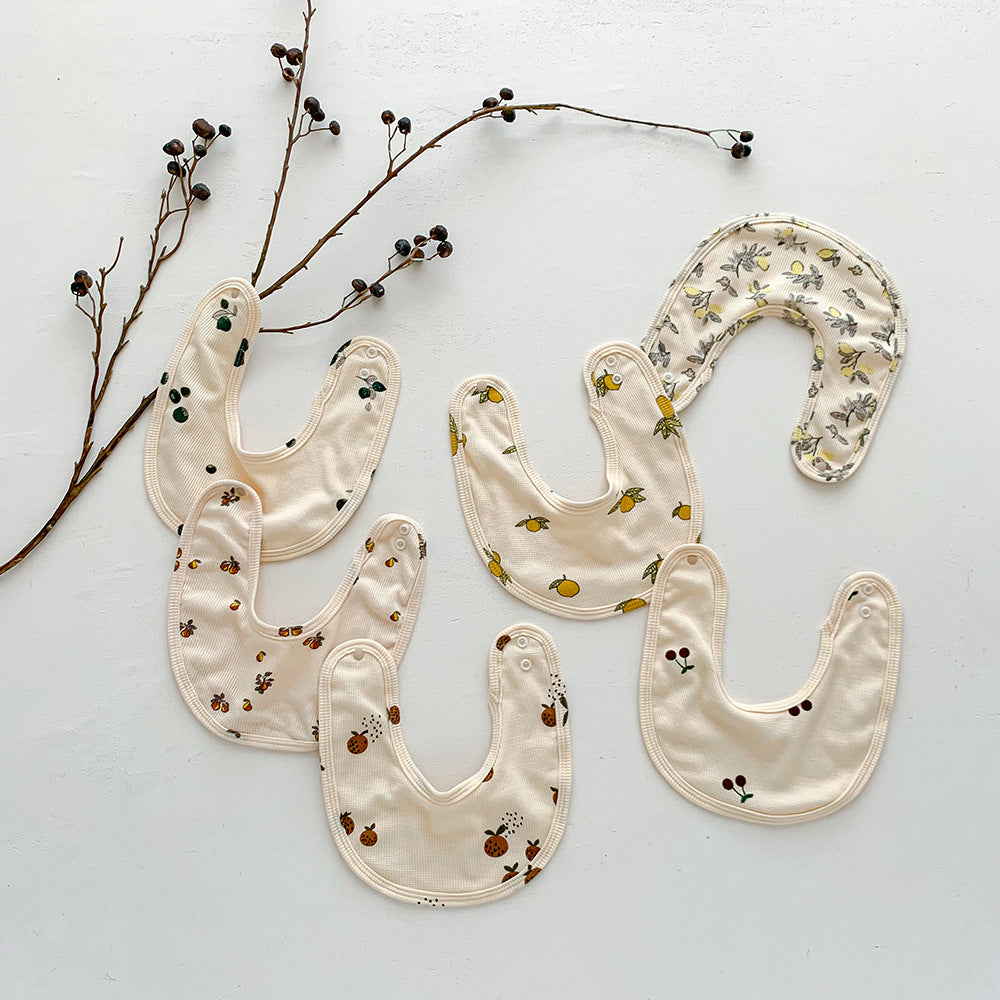 よだれかけ Waffle Print Absorbent Baby Bib ワッフル プリント スタイ ビブ【mh0011988】