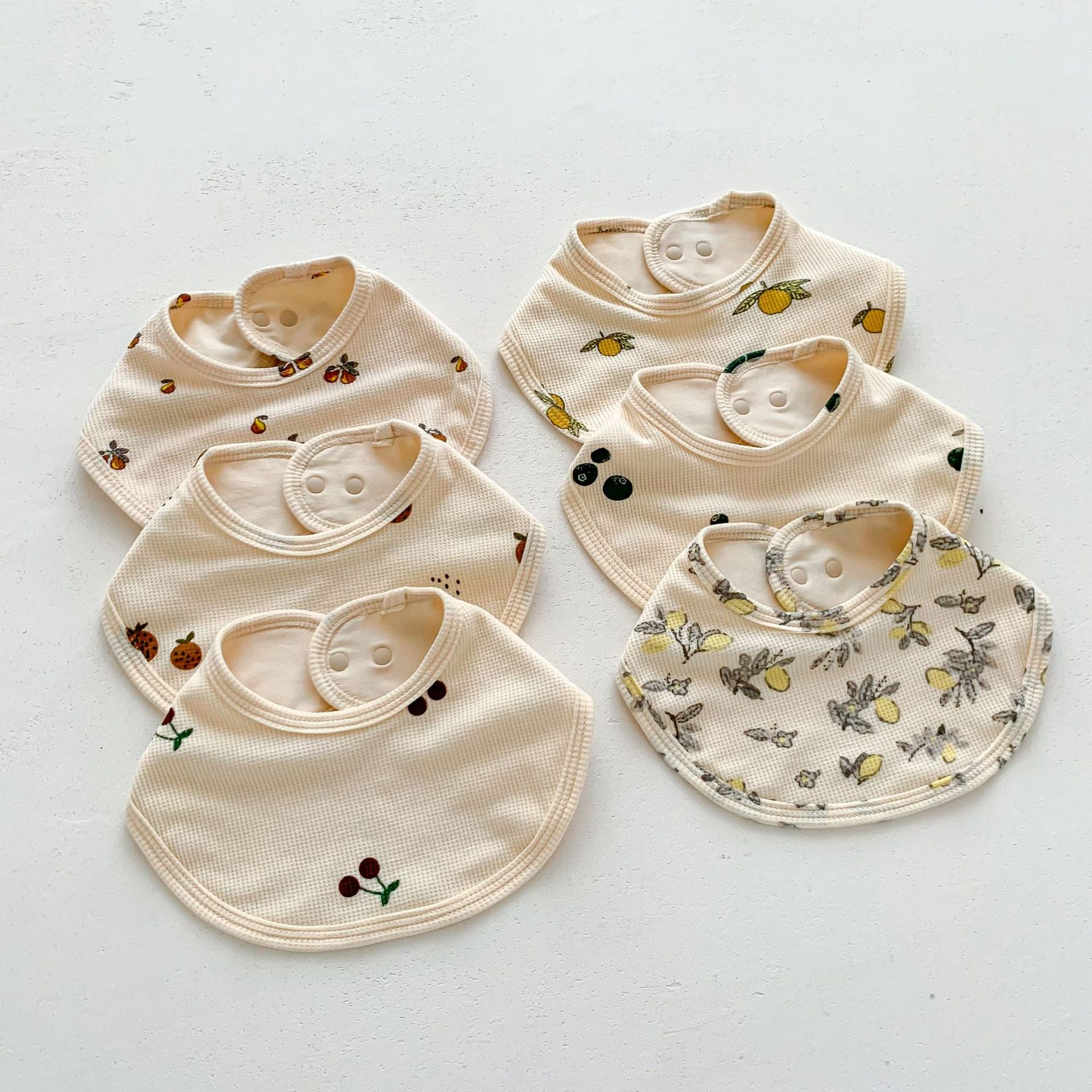 よだれかけ Waffle Print Absorbent Baby Bib ワッフル プリント スタイ ビブ【mh0011988】