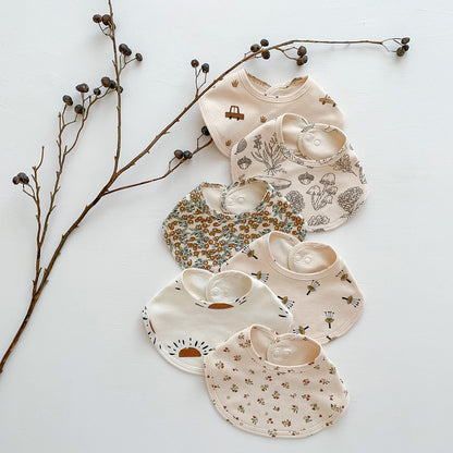 よだれかけ Waffle Print Absorbent Baby Bib ワッフル プリント スタイ ビブ【mh0011988】