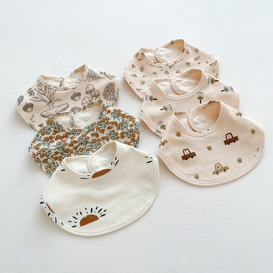 よだれかけ Waffle Print Absorbent Baby Bib ワッフル プリント スタイ ビブ【mh0011988】