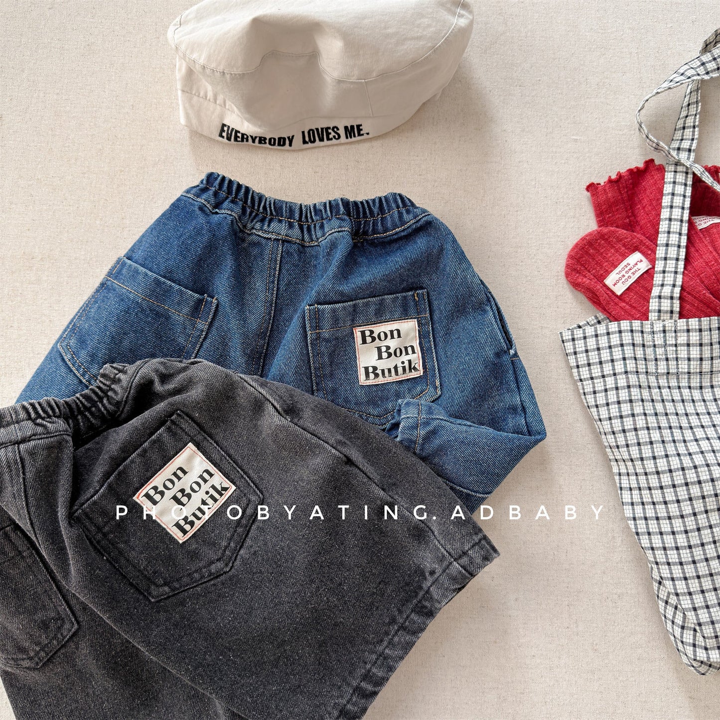 Patch Denim Cropped Jeans パッチ デニム クロップドパンツ【mh0012467】 ADbaby デニムパンツ