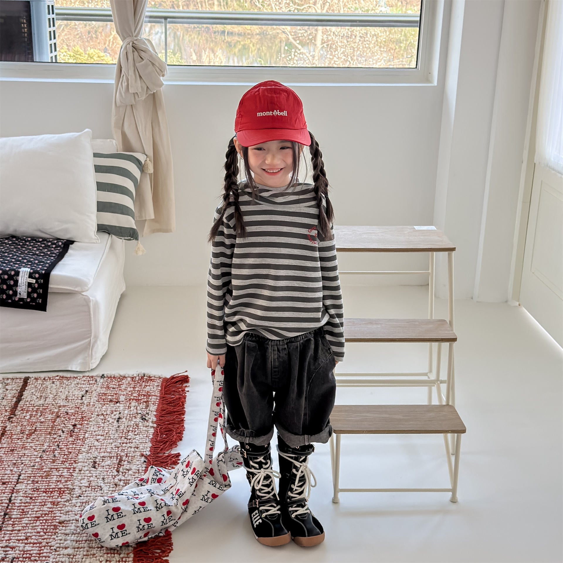 Patch Denim Cropped Jeans パッチ デニム クロップドパンツ【mh0012467】 ADbaby デニムパンツ
