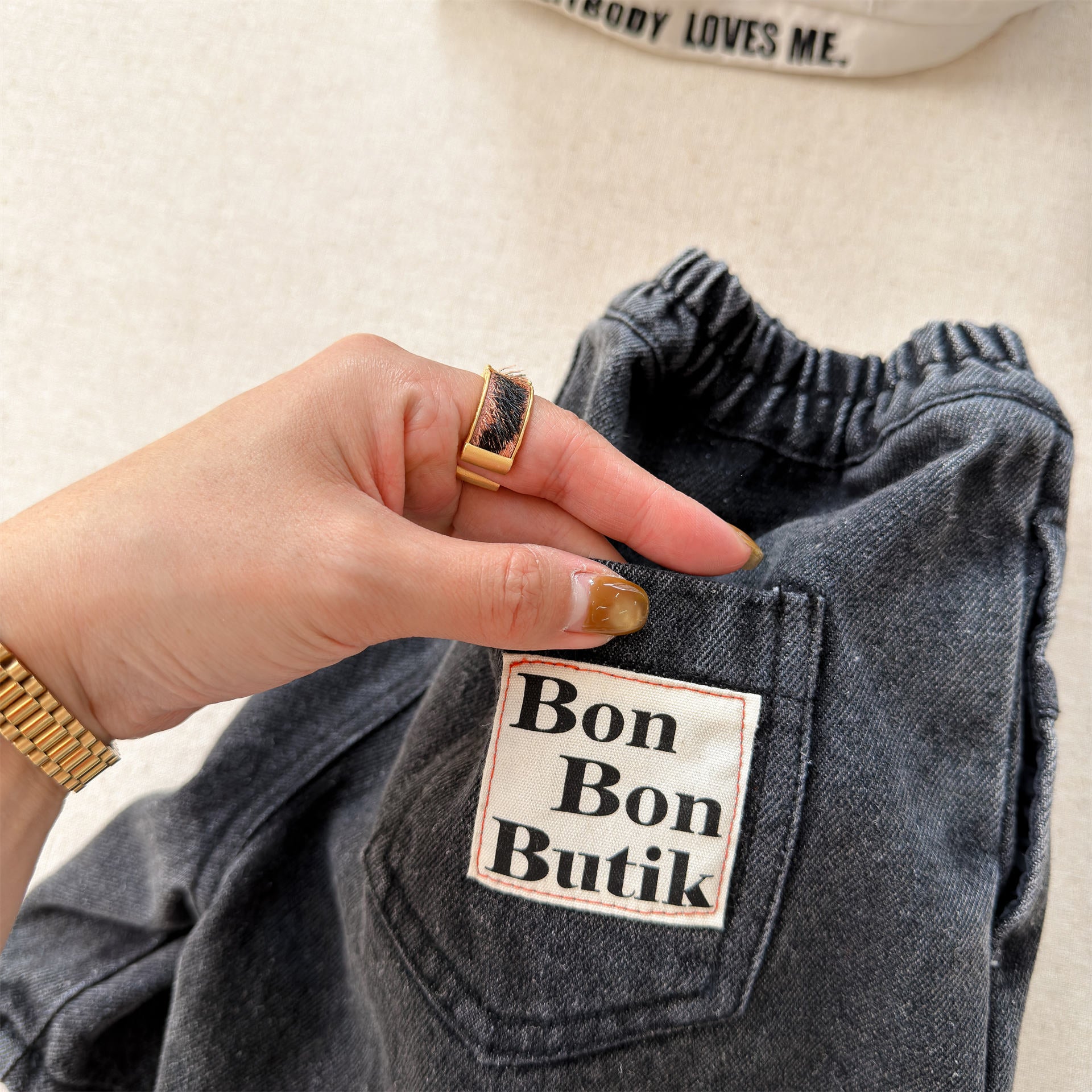 Patch Denim Cropped Jeans パッチ デニム クロップドパンツ【mh0012467】 ADbaby デニムパンツ