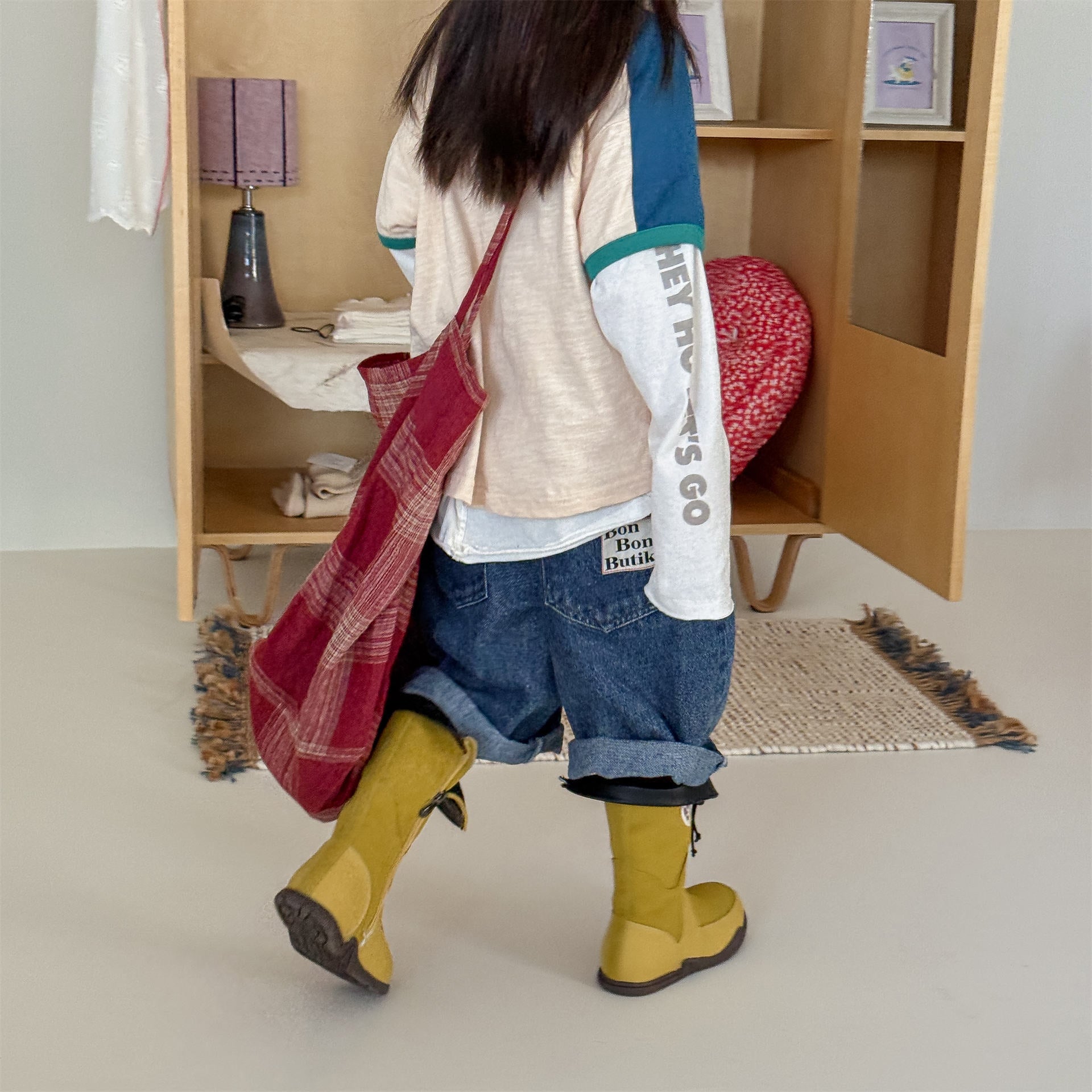 Patch Denim Cropped Jeans パッチ デニム クロップドパンツ【mh0012467】 ADbaby デニムパンツ