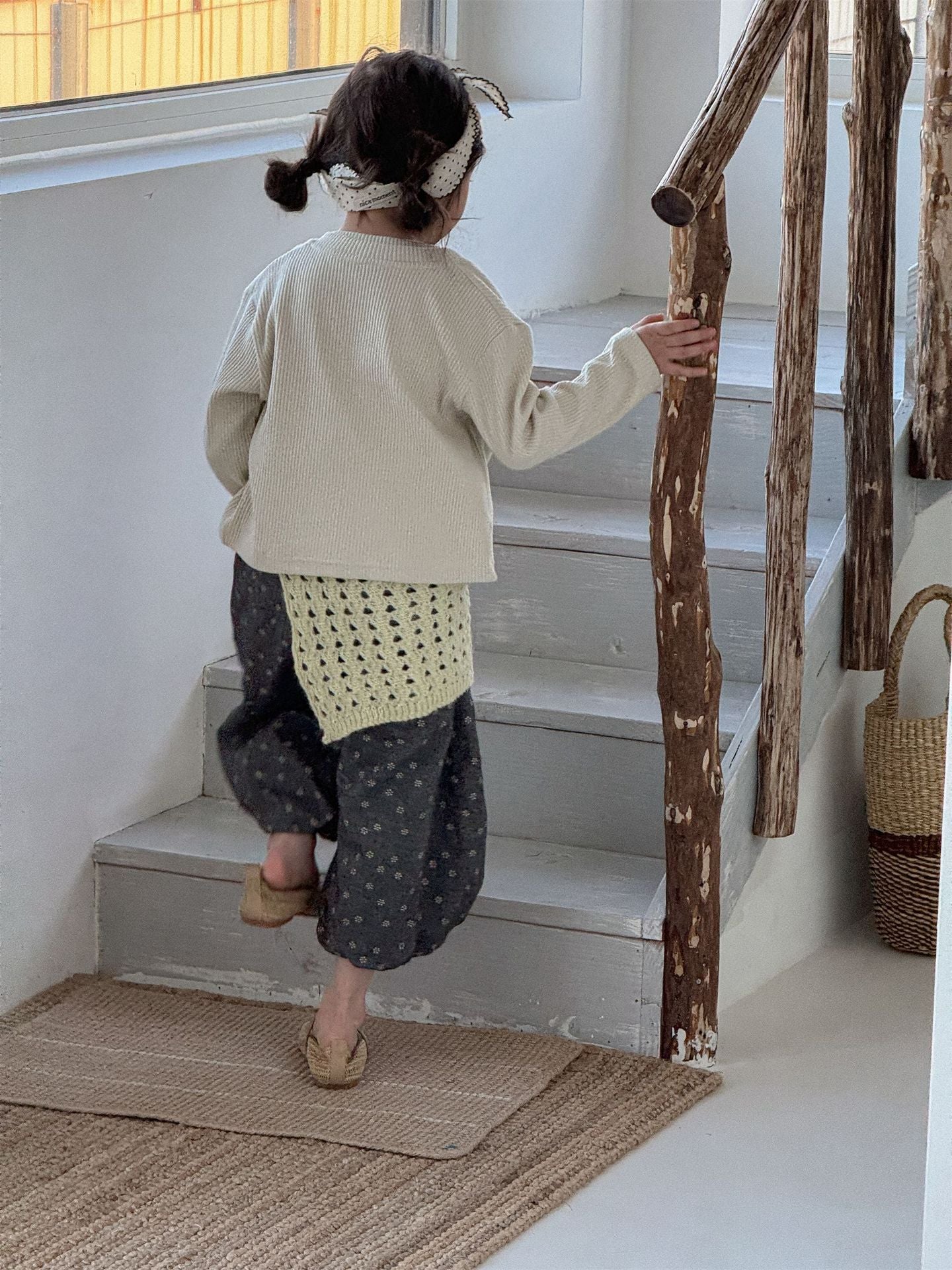 Patch Vest Layered Long Sleeve Set パッチワークベスト レイヤードトップス【mh0012276】 Laibaobao