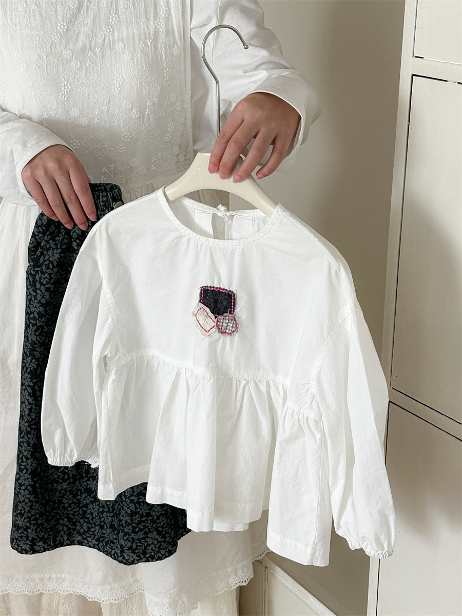 Patchwork Cotton Doll Blouse パッチワーク ドールブラウス【mh0012281】 Laibaobao