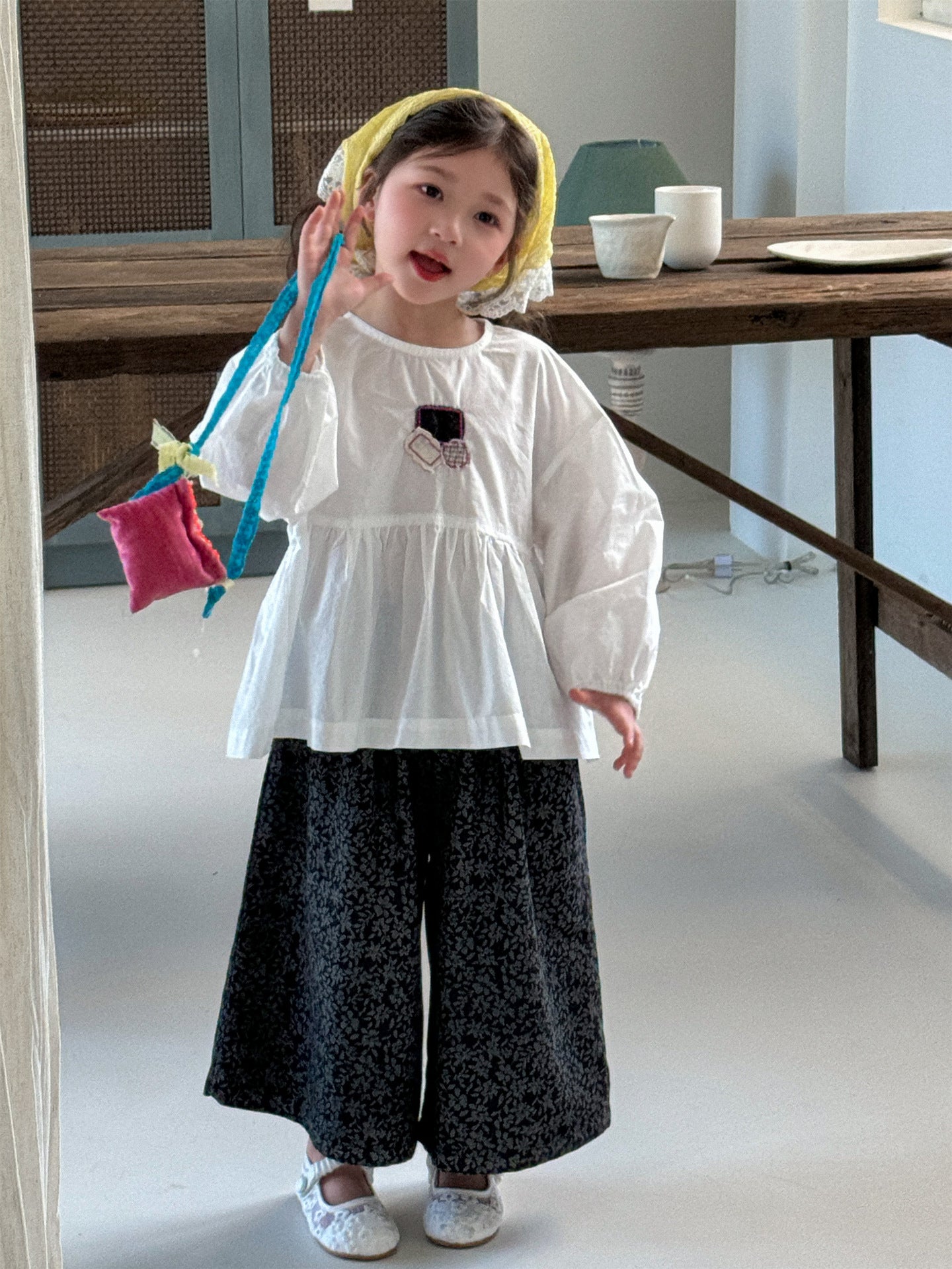 Patchwork Cotton Doll Blouse パッチワーク ドールブラウス【mh0012281】 Laibaobao
