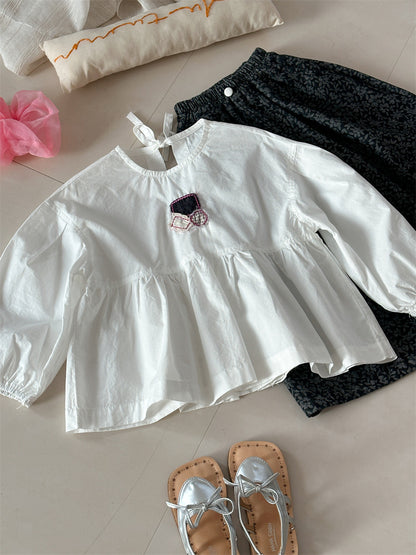 Patchwork Cotton Doll Blouse パッチワーク ドールブラウス【mh0012281】 Laibaobao