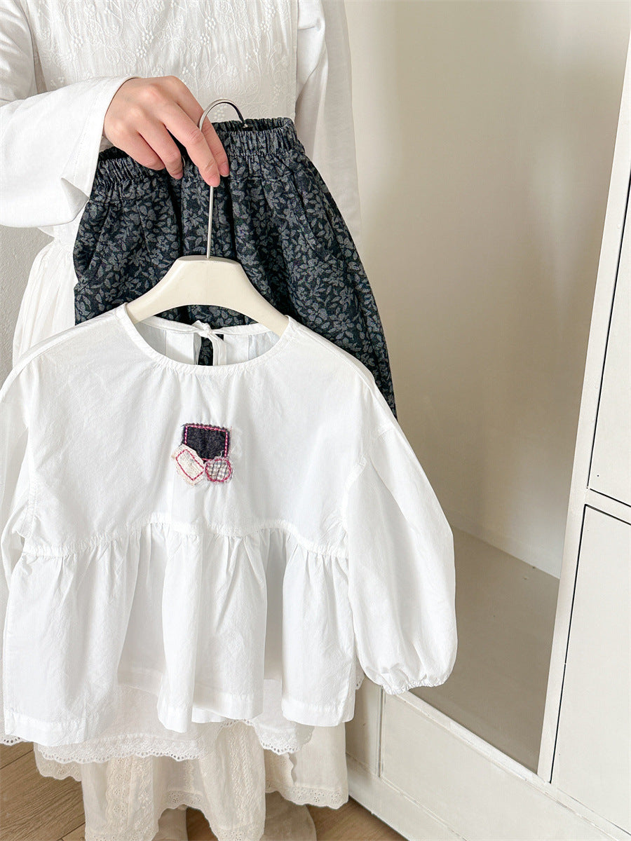 Patchwork Cotton Doll Blouse パッチワーク ドールブラウス【mh0012281】 Laibaobao