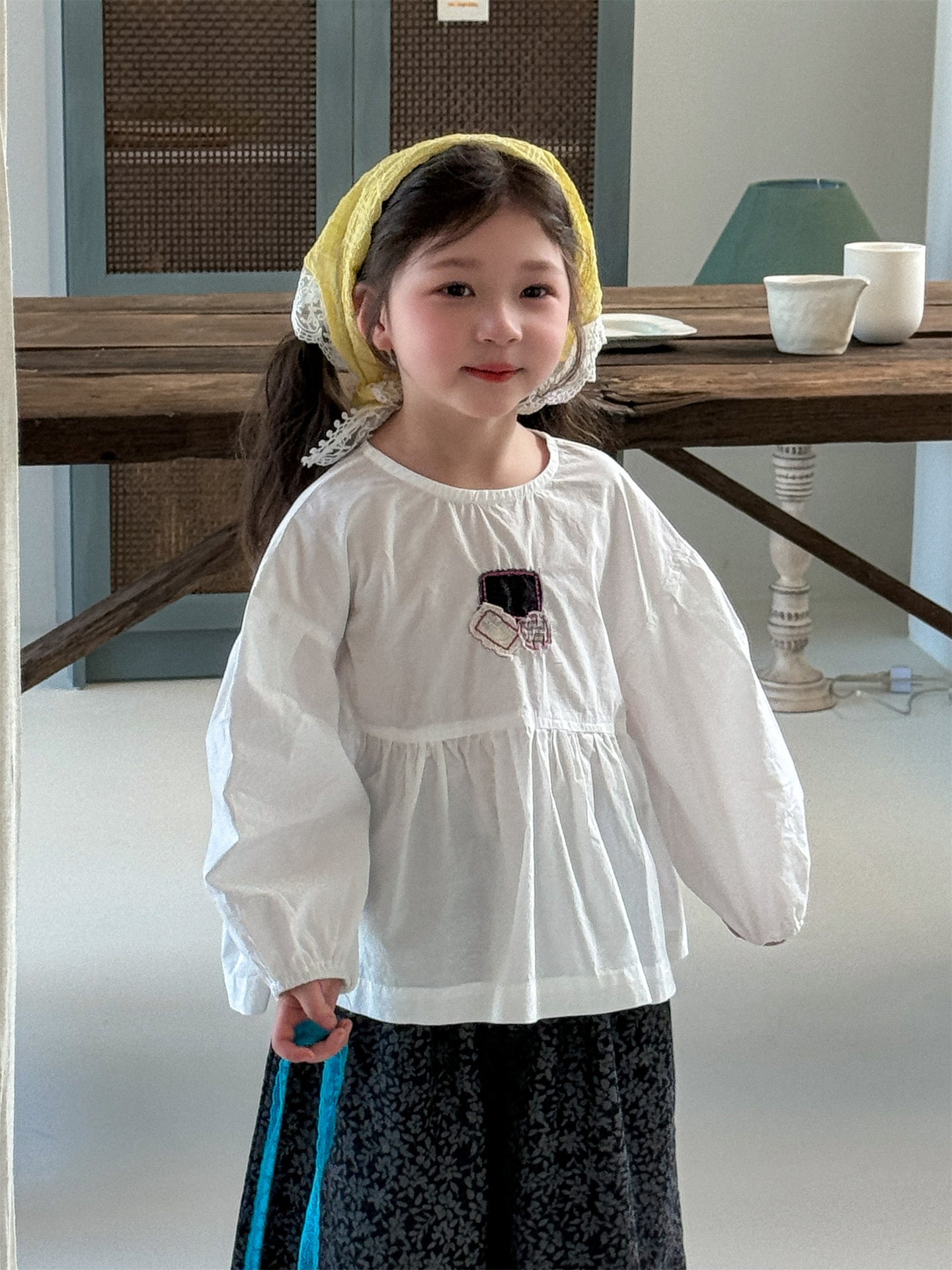 Patchwork Cotton Doll Blouse パッチワーク ドールブラウス【mh0012281】 Laibaobao