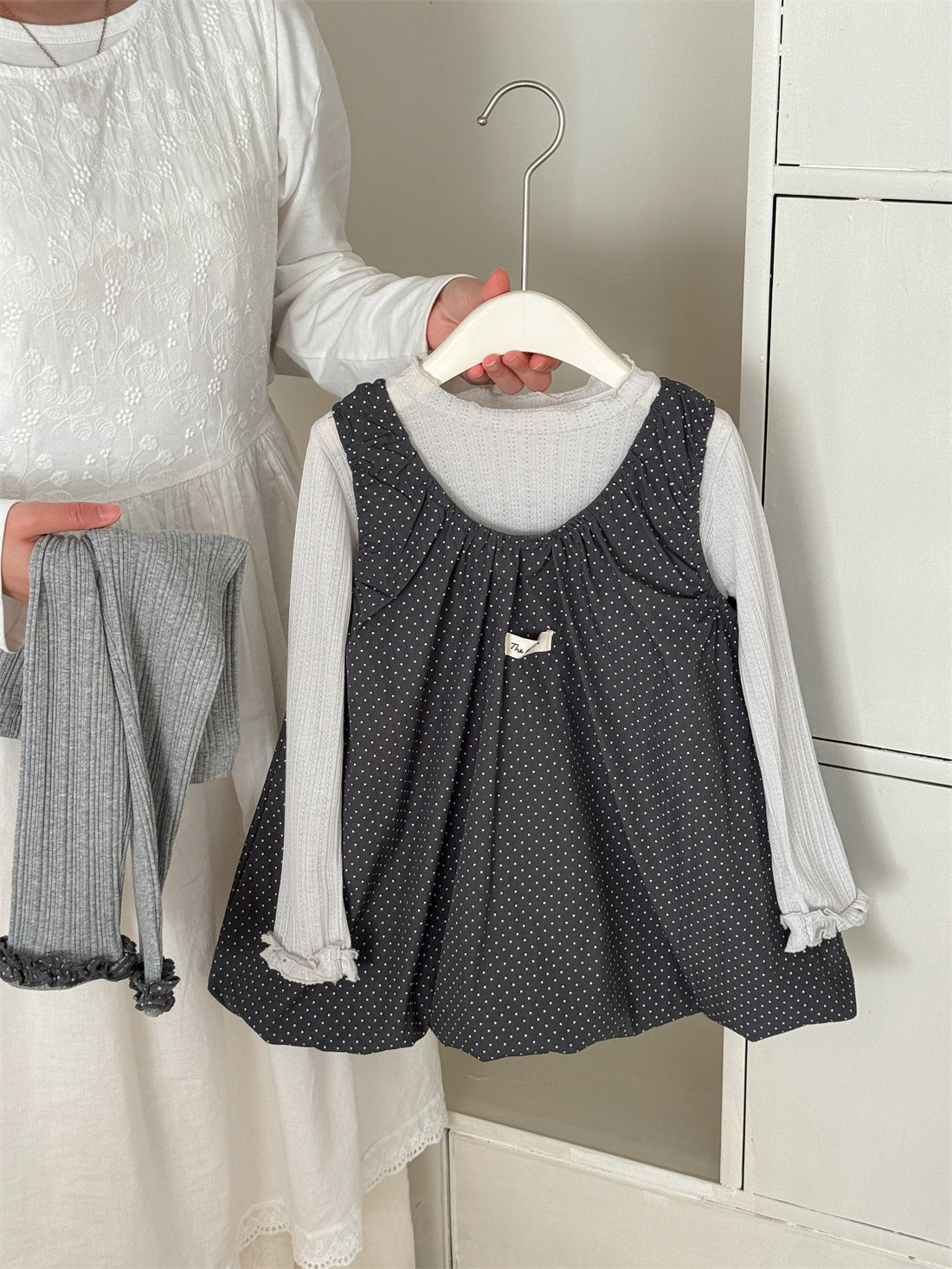 Patchwork Polka Dot Sleeveless Dress ドットパッチワーク ノースリーブワンピース【mh0012283】 Laibaobao