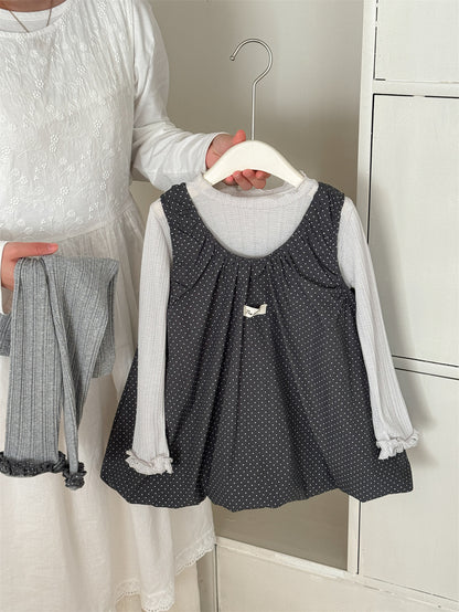 Patchwork Polka Dot Sleeveless Dress ドットパッチワーク ノースリーブワンピース【mh0012283】 Laibaobao