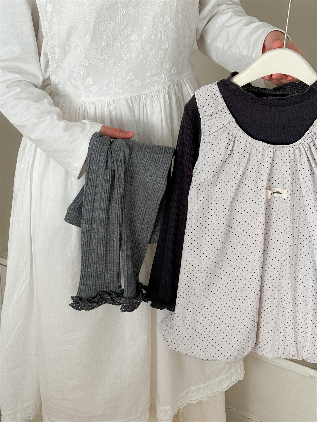 Patchwork Polka Dot Sleeveless Dress ドットパッチワーク ノースリーブワンピース【mh0012283】 Laibaobao