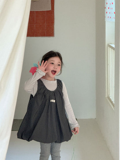 Patchwork Polka Dot Sleeveless Dress ドットパッチワーク ノースリーブワンピース【mh0012283】 Laibaobao
