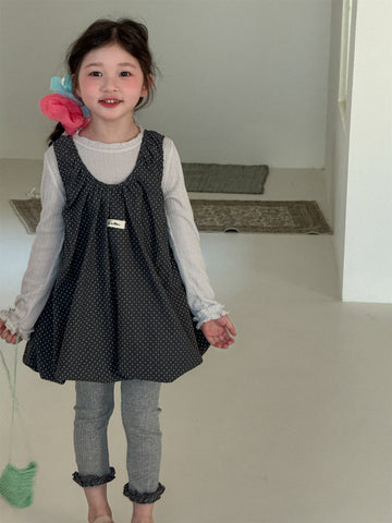 Patchwork Polka Dot Sleeveless Dress ドットパッチワーク ノースリーブワンピース【mh0012283】 Laibaobao