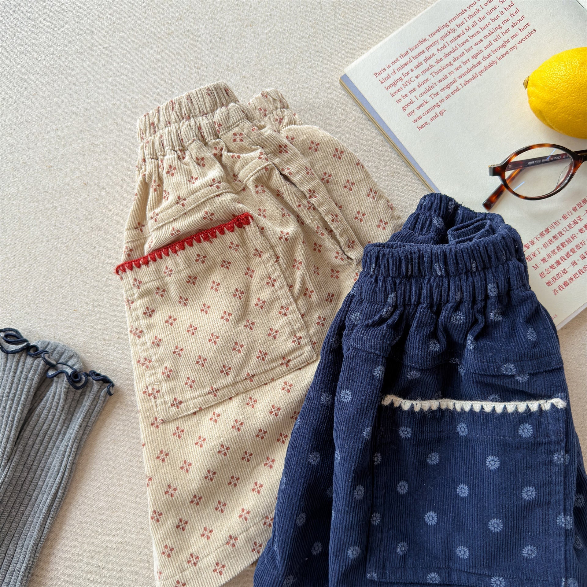 Patterned Cotton Shorts プリント ハーフパンツ【mh0012454】 ADbaby ハーフパンツ・ショートパンツ