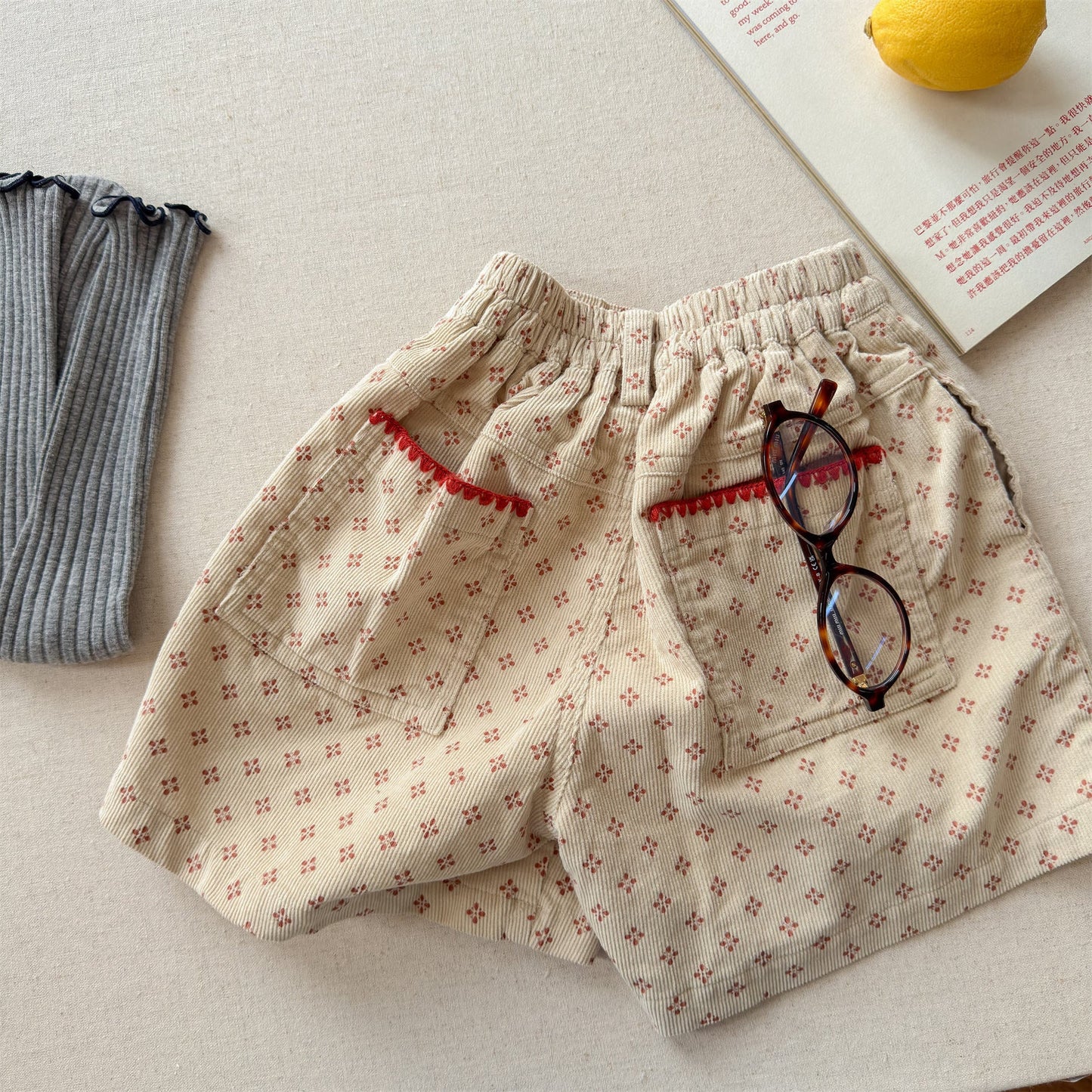 Patterned Cotton Shorts プリント ハーフパンツ【mh0012454】 ADbaby ハーフパンツ・ショートパンツ