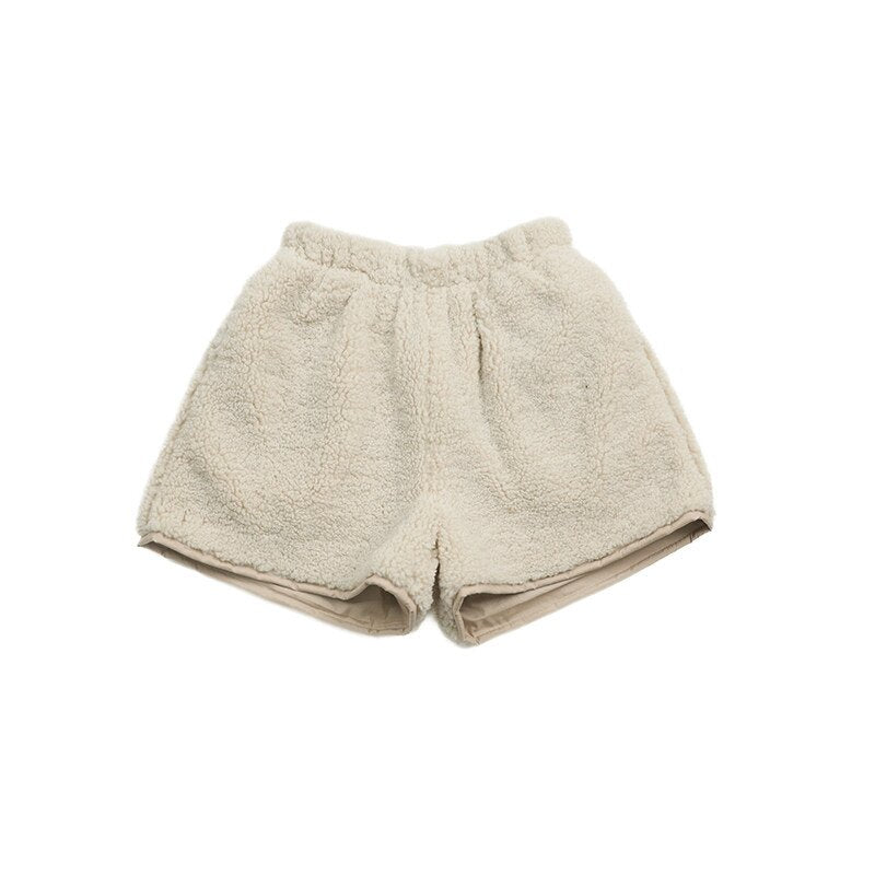 ハーフパンツ・ショートパンツ Beige / L Pawpaw Liu | Faux Lamb Fleece Shorts フェイク ラムフリース ショートパンツ【mh0020089】
