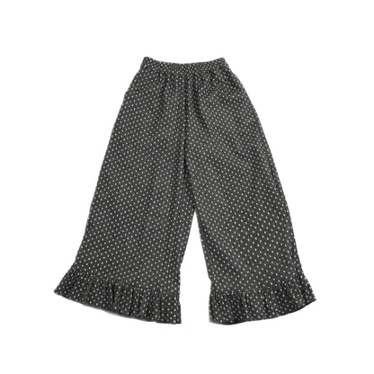 ロングパンツ・スウェットパンツ Gray / L Pawpaw Liu | Fleece Ruffled Polka Dot Pants フリース ラッフル ドット ワイドパンツ【mh0020068】
