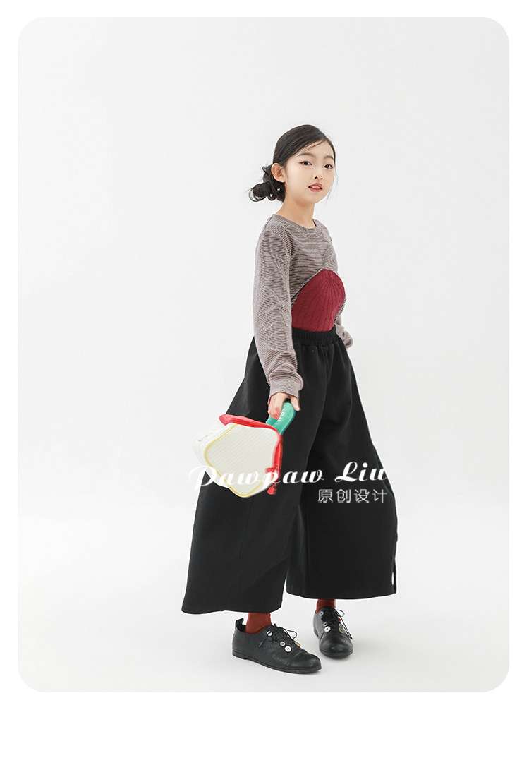 ロングパンツ・スウェットパンツ Pawpaw Liu | Black Cropped Wide Leg Pants ブラック クロップド ワイドパンツ【mh0020078】