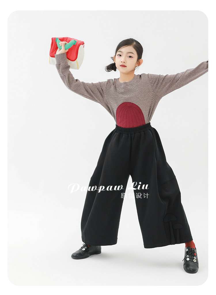 ロングパンツ・スウェットパンツ Pawpaw Liu | Black Cropped Wide Leg Pants ブラック クロップド ワイドパンツ【mh0020078】