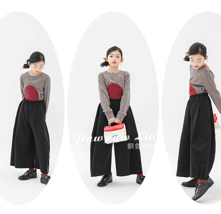 ロングパンツ・スウェットパンツ Pawpaw Liu | Black Cropped Wide Leg Pants ブラック クロップド ワイドパンツ【mh0020078】
