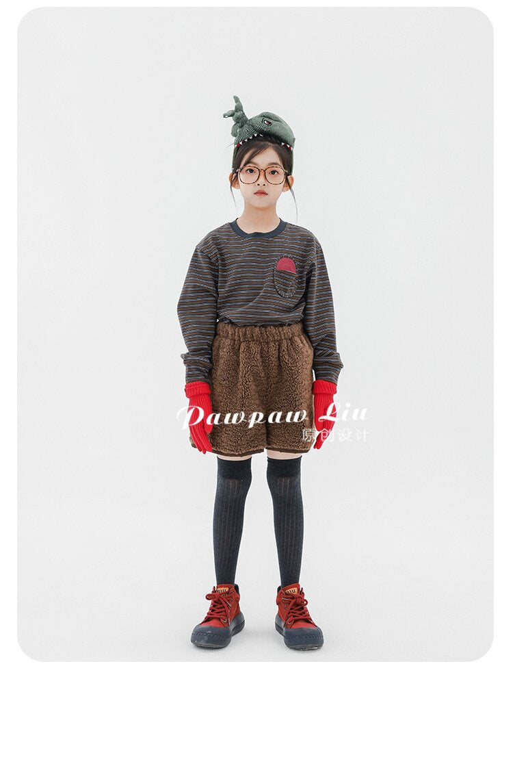 ハーフパンツ・ショートパンツ Pawpaw Liu | Faux Lamb Fleece Shorts フェイク ラムフリース ショートパンツ【mh0020089】