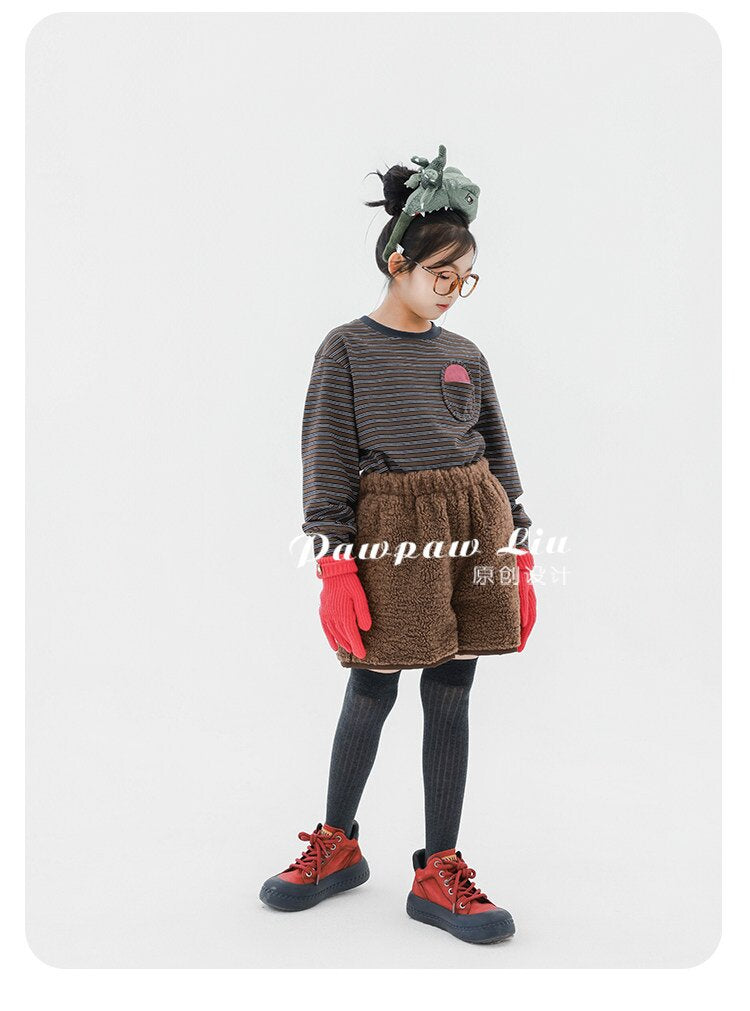 ハーフパンツ・ショートパンツ Pawpaw Liu | Faux Lamb Fleece Shorts フェイク ラムフリース ショートパンツ【mh0020089】