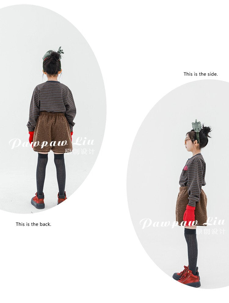 ハーフパンツ・ショートパンツ Pawpaw Liu | Faux Lamb Fleece Shorts フェイク ラムフリース ショートパンツ【mh0020089】