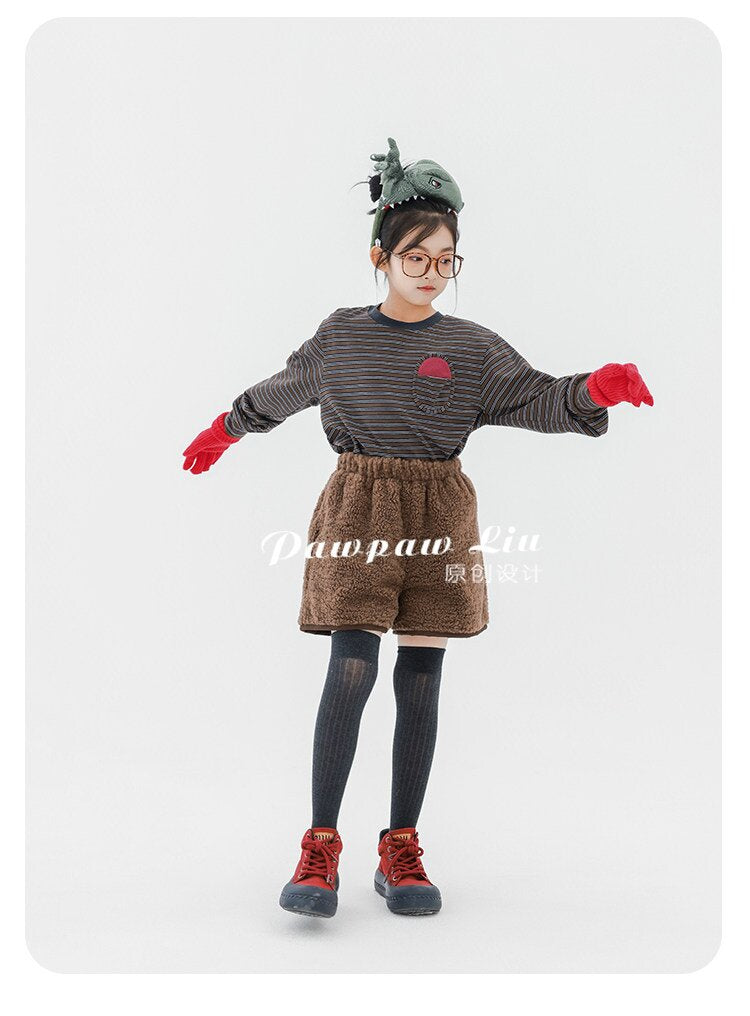 ハーフパンツ・ショートパンツ Pawpaw Liu | Faux Lamb Fleece Shorts フェイク ラムフリース ショートパンツ【mh0020089】