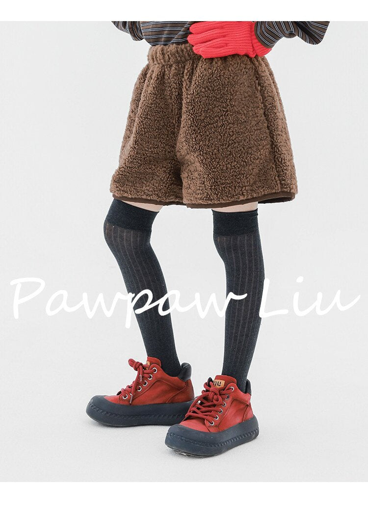 ハーフパンツ・ショートパンツ Pawpaw Liu | Faux Lamb Fleece Shorts フェイク ラムフリース ショートパンツ【mh0020089】