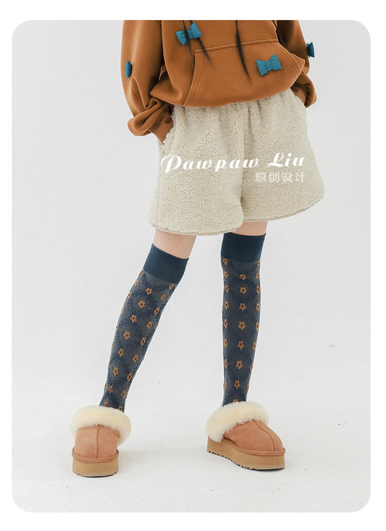 ハーフパンツ・ショートパンツ Pawpaw Liu | Faux Lamb Fleece Shorts フェイク ラムフリース ショートパンツ【mh0020089】