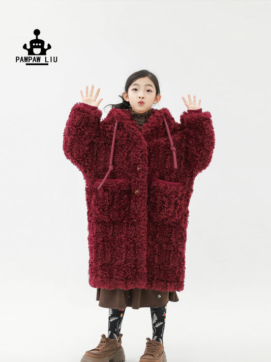 ロングコート Pawpaw Liu | Faux Wool Roll Edge Padded Jacket フェイクウール ロールエッジ 中綿コート【mh0020071】