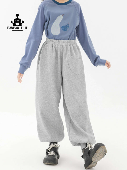 ロングパンツ・スウェットパンツ Pawpaw Liu | Gray Slacks Leggings For Kids グレー スラックス レギンス パンツ【mh0020080】
