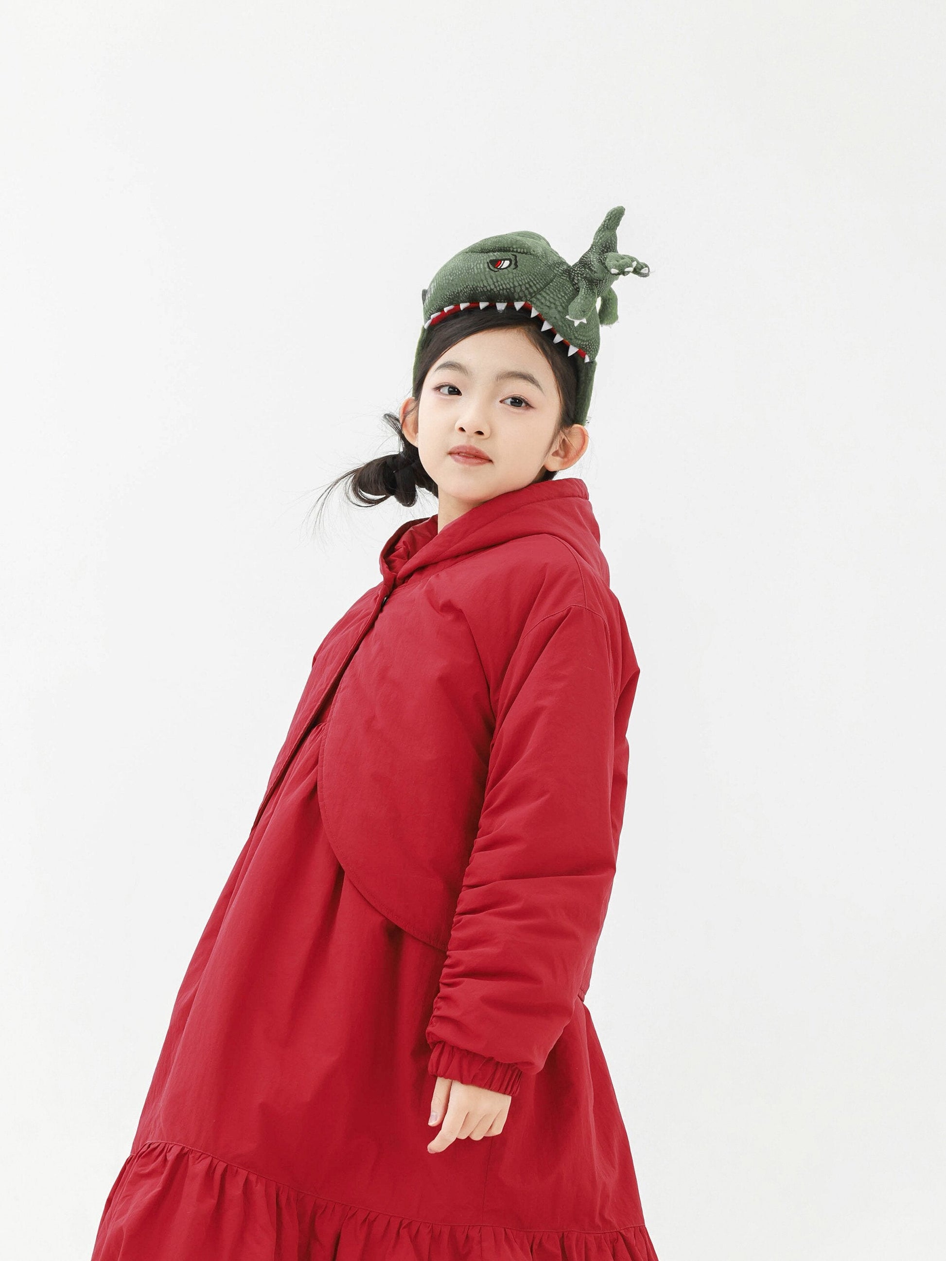 ショートコート・ジャケット・ジャンパー Pawpaw Liu | Hooded One Button Red Jacket フーディー ワンボタン 中綿ジャケット【mh0020084】