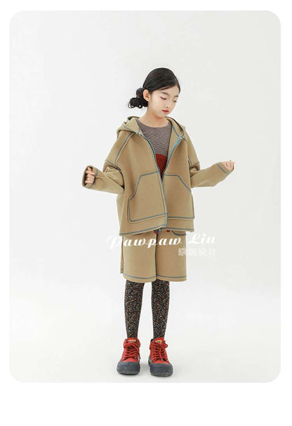 長袖セットアップ Pawpaw Liu | Khaki Windproof Winter Two Piece Set カーキ 防風 セットアップ【mh0020073】