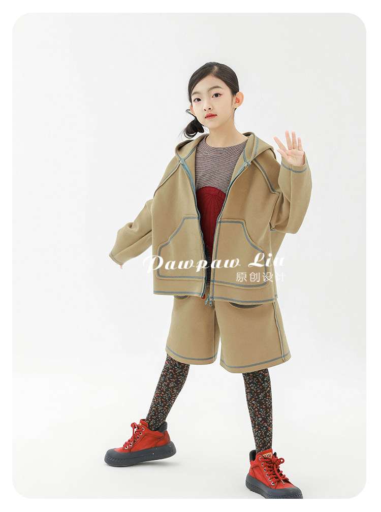 長袖セットアップ Pawpaw Liu | Khaki Windproof Winter Two Piece Set カーキ 防風 セットアップ【mh0020073】