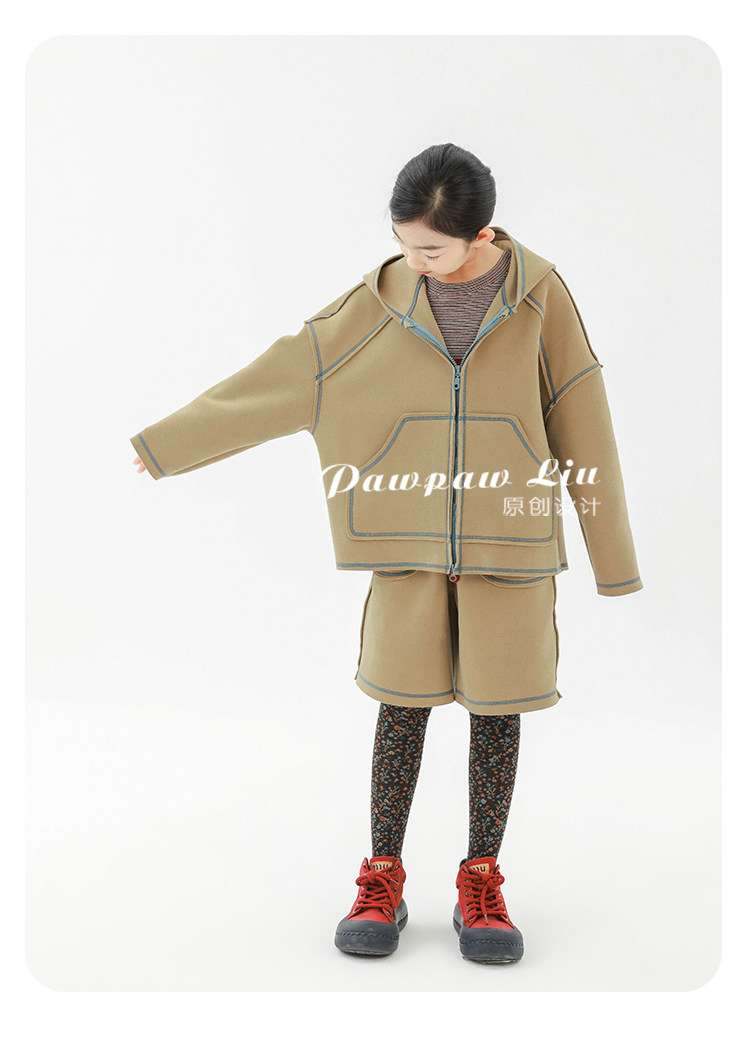 長袖セットアップ Pawpaw Liu | Khaki Windproof Winter Two Piece Set カーキ 防風 セットアップ【mh0020073】