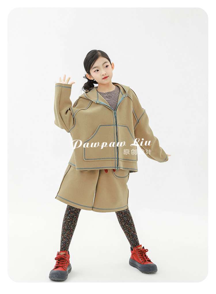 長袖セットアップ Pawpaw Liu | Khaki Windproof Winter Two Piece Set カーキ 防風 セットアップ【mh0020073】